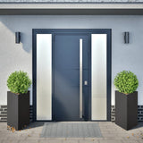 Vidaxl Planters 2 ST Triangle 50x43x75 cm Ocel Black
