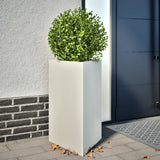 Vidaxl Planters 2 ST Triangle 50x43x75 cm Steel White