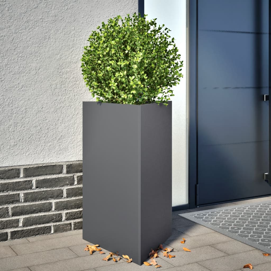 Vidaxl Planter Triangle 50x43x75 cm ocelový antracity -