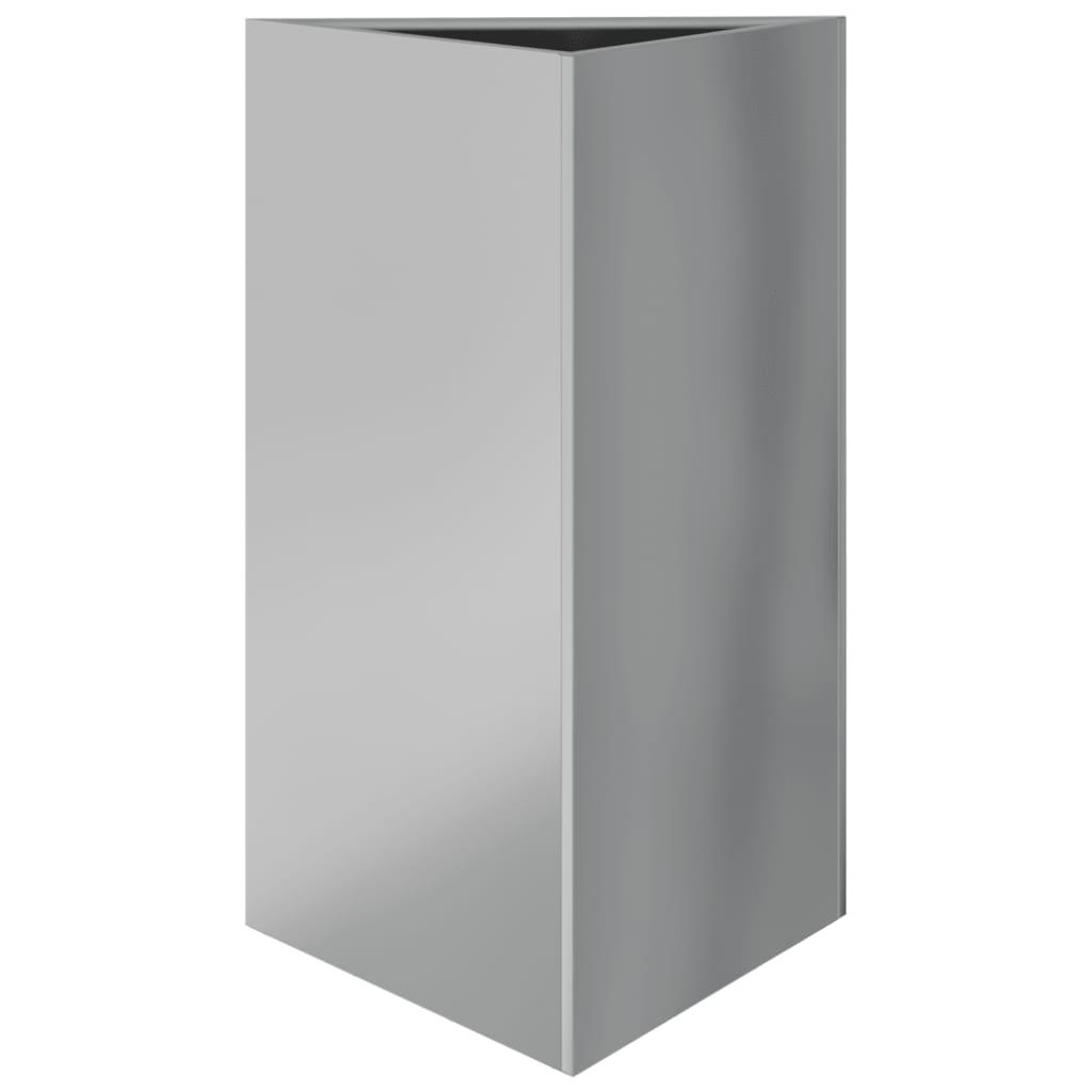 Vidaxl Planter Triangle 50x43x75 cm galvanizovaná ocel