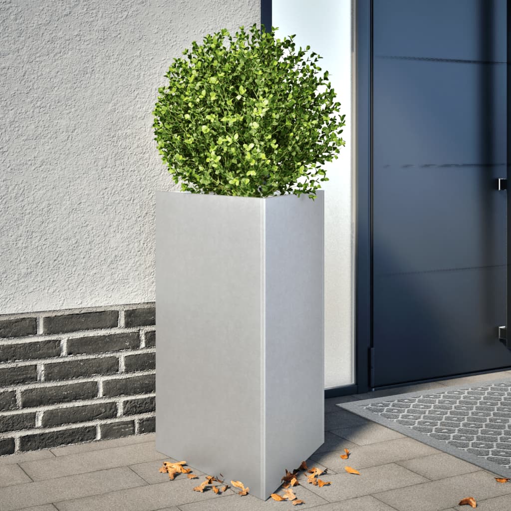 Vidaxl Planter Triangle 50x43x75 cm galvanizovaná ocel