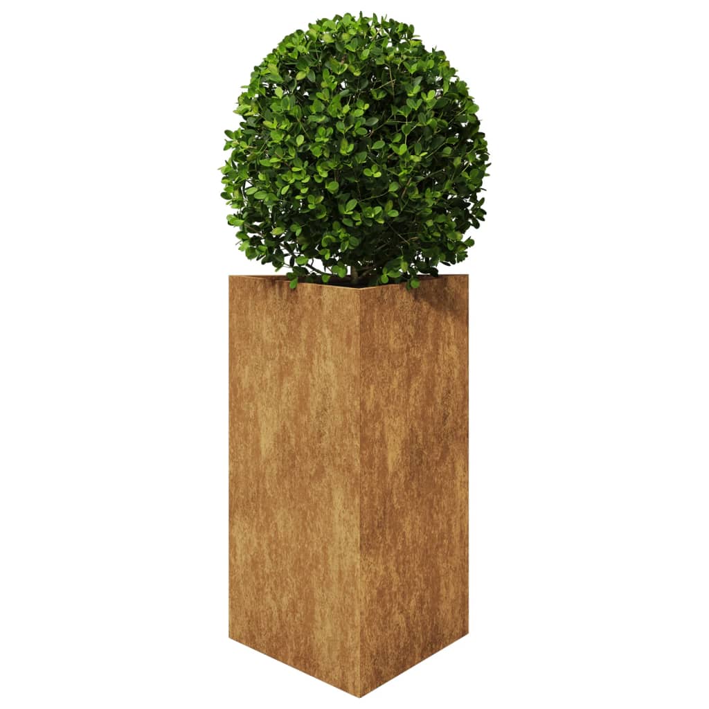 VidaXL Planter triangular 50x43x75 cm Weather steel