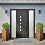 Vidaxl Planters 2 st triangular 50x43x75 cm Weather steel