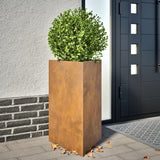 Vidaxl Planters 2 st triangular 50x43x75 cm Weather steel