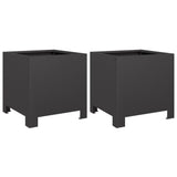 Vidaxl fioriere 2 St 30x30x30 cm in acciaio nero