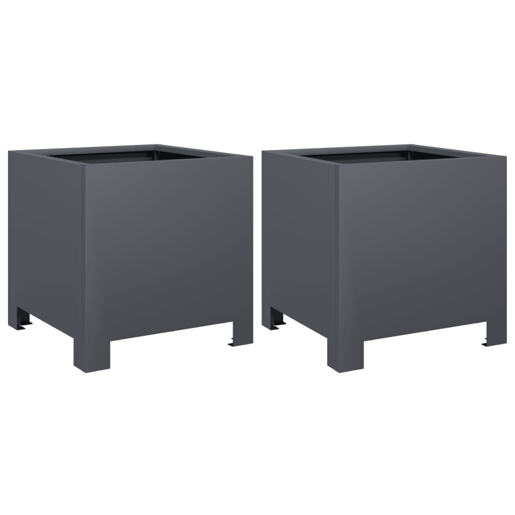 Vidaxl Fioters 2 ST 30x30x30 cm Antracite in acciaio