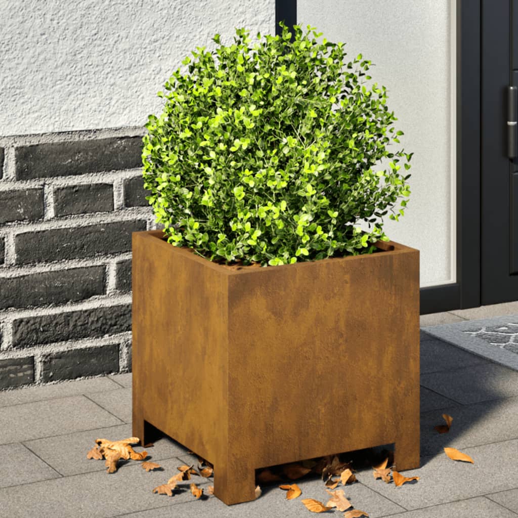 Casella di pianificazione Vidaxl 30x30x30 cm Acciaio meteorologico