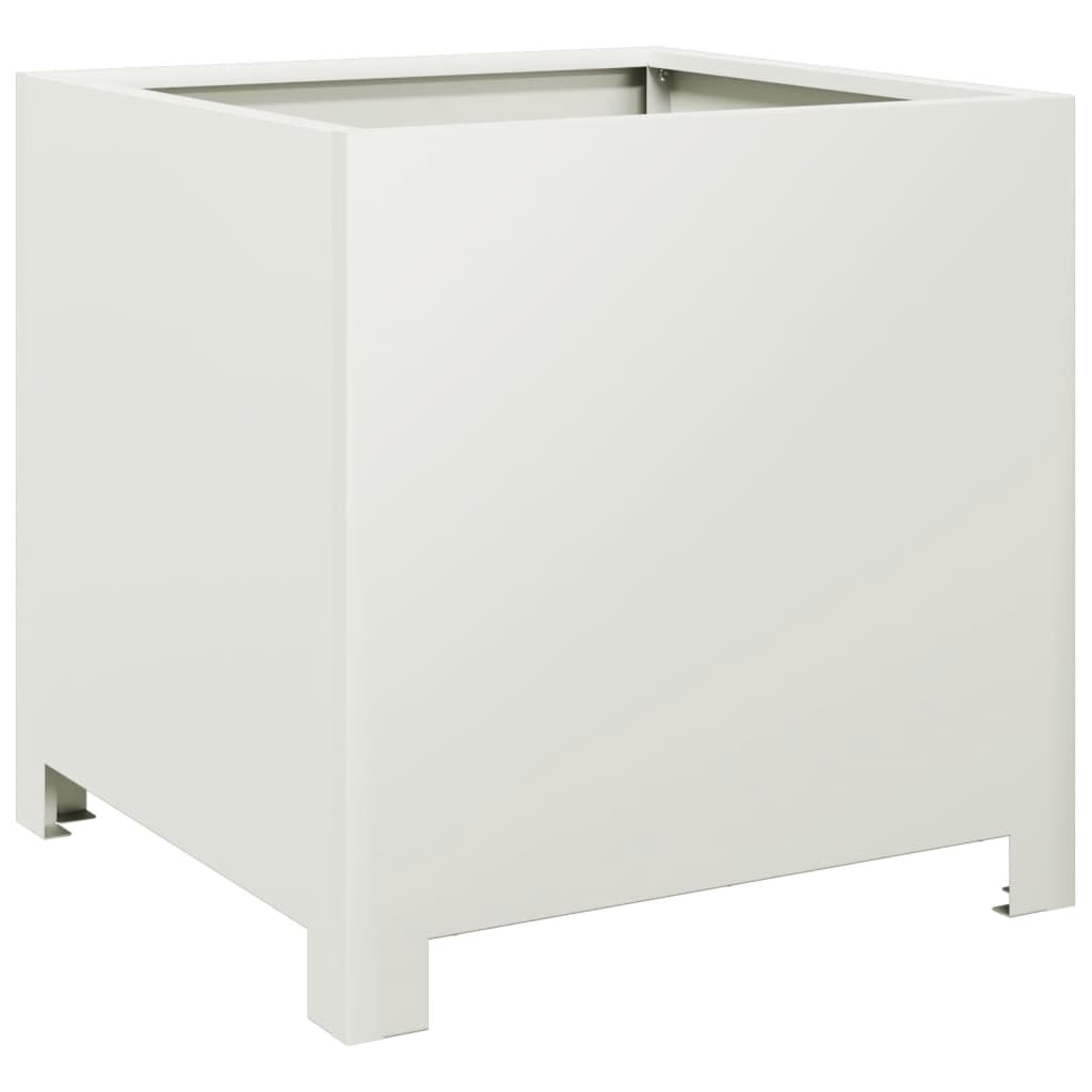 Casella di pianificazione Vidaxl 40x40x40 cm acciaio bianco