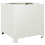 Casella di pianificazione Vidaxl 40x40x40 cm acciaio bianco