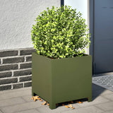 Vidaxl fioriere 2 ST 40x40x40 cm in acciaio verde oliva