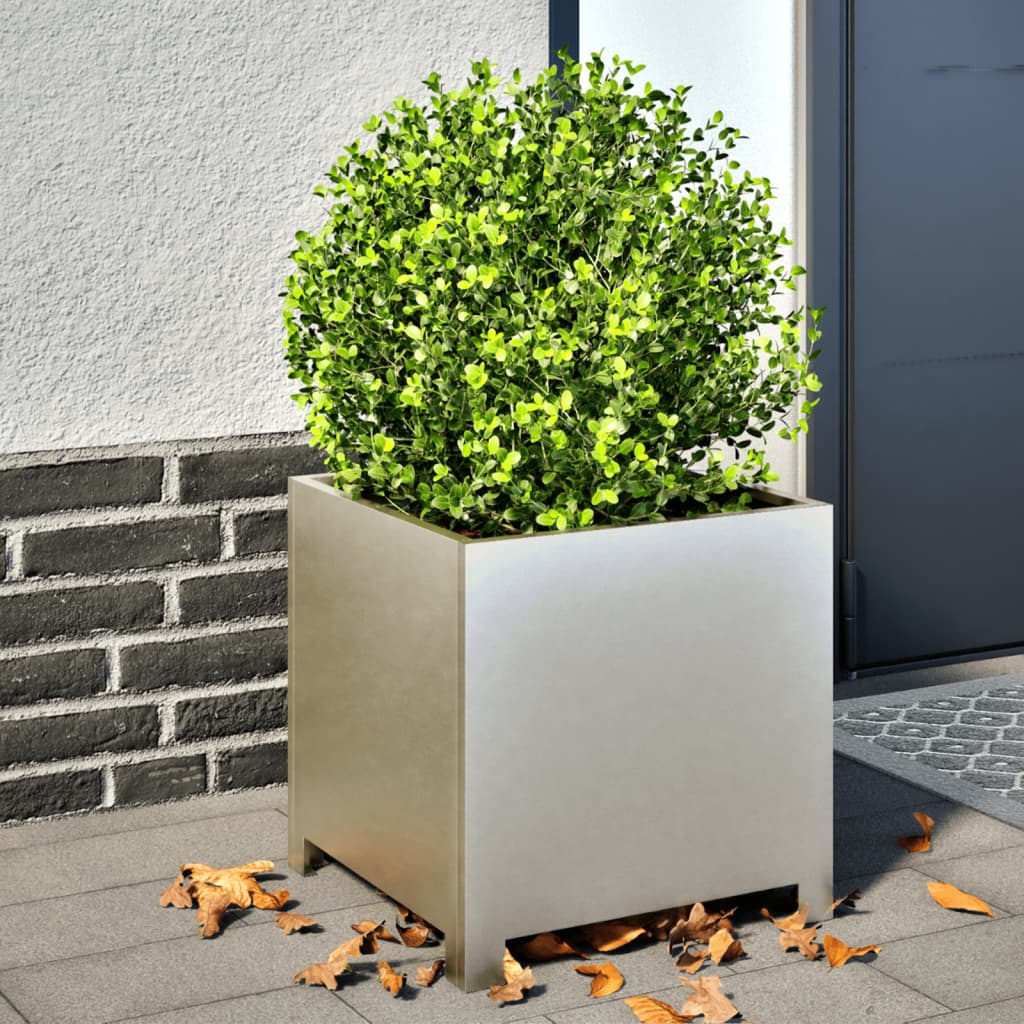Banco pianta Vidaxl 40x40x40 cm in acciaio inossidabile