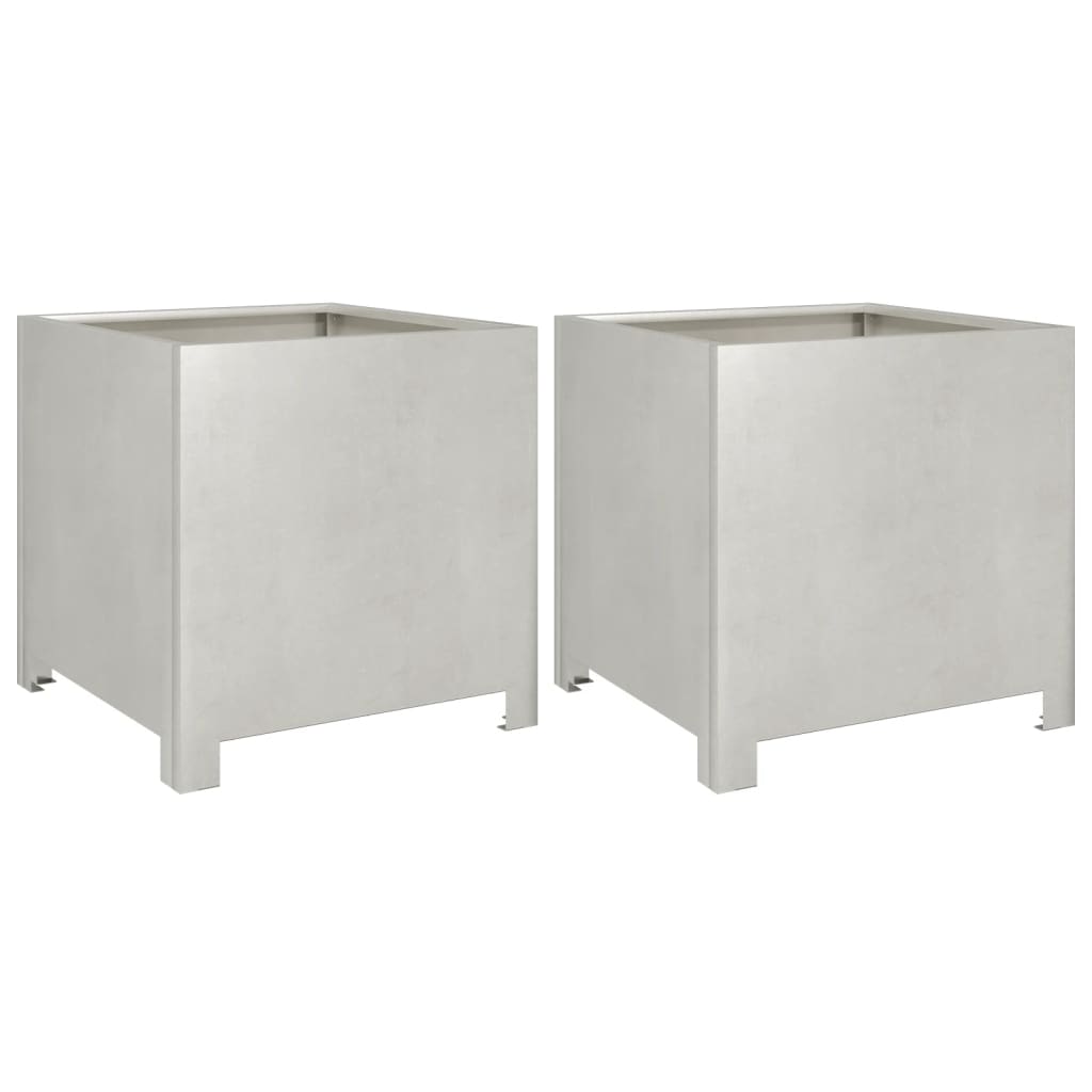 Vidaxl fioriere 2 ST 40x40x40 cm in acciaio inossidabile