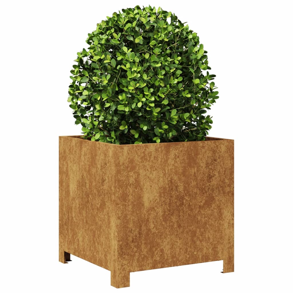 VidaXL Planning box 40x40x40 cm Weather steel