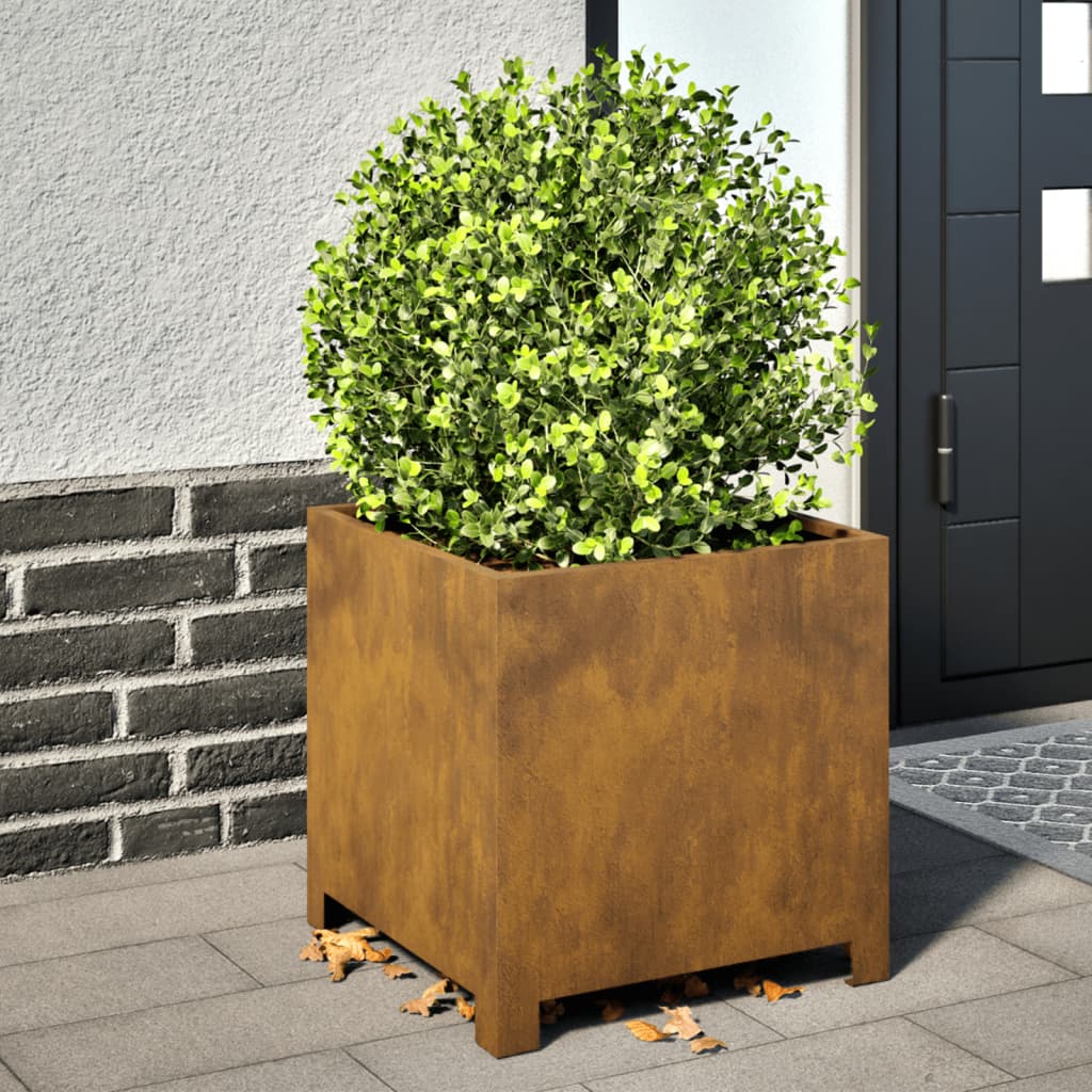 VidaXL Planning box 40x40x40 cm Weather steel