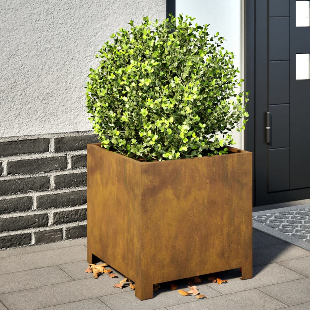 Vidaxl fioriere 2 ST 40x40x40 cm Acciaio meteo