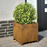 Vidaxl fioriere 2 ST 40x40x40 cm Acciaio meteo