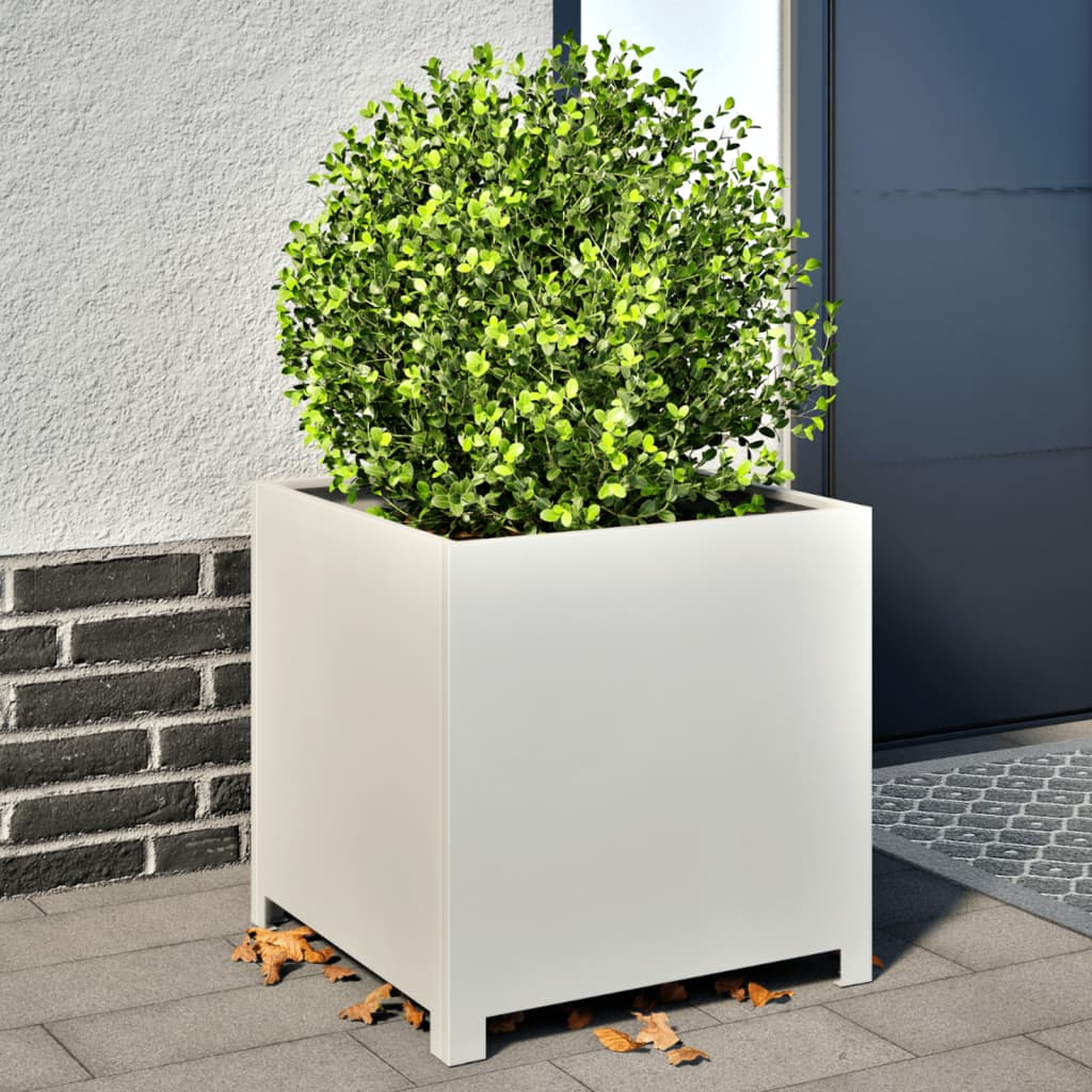 Scatola di pianificazione Vidaxl 50x50x50 cm in acciaio bianco