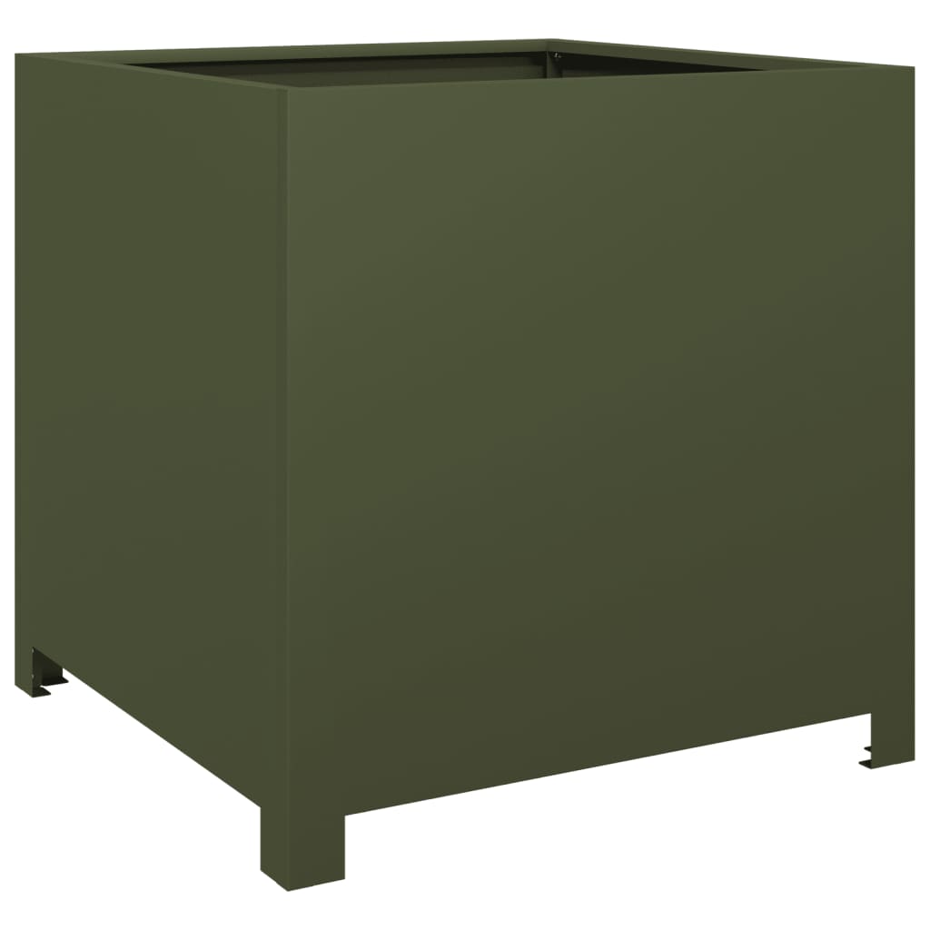 Vidaxl Planning Box da 50x50x50 cm in acciaio verde oliva