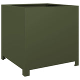 Vidaxl Planning Box da 50x50x50 cm in acciaio verde oliva