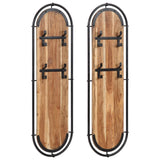 Vidaxl Wall Hood Stells 2 St con 4 ganci Acacia solida