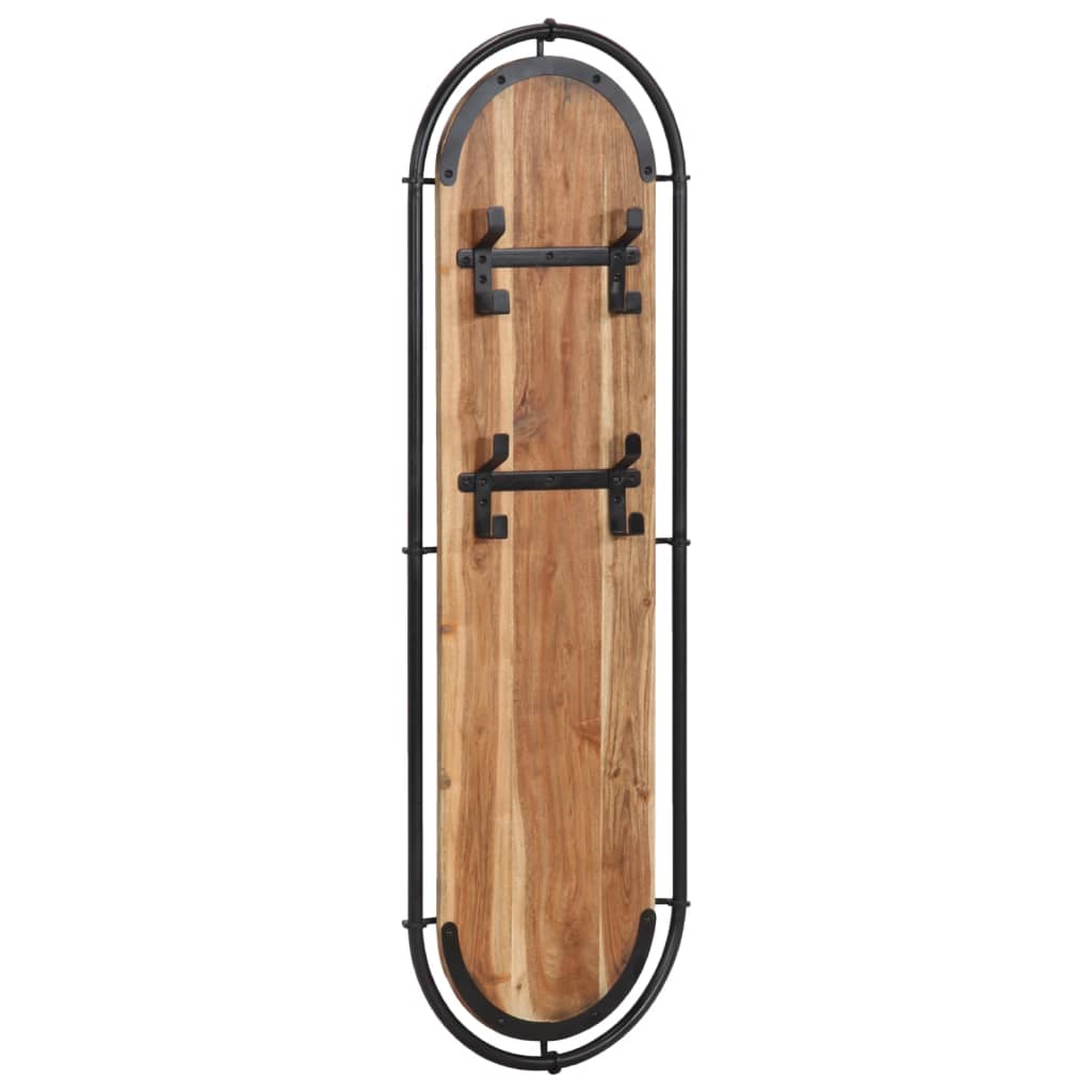 Vidaxl Wall Hood Stells 2 St con 4 ganci Acacia solida