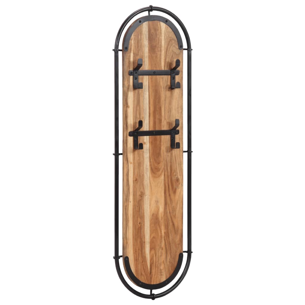 Vidaxl Wall Hood Stells 2 St con 4 ganci Acacia solida