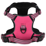 VidaXL dog harness with reflective stripes adjustable s pink