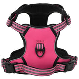 VidaXL dog harness with reflective stripes adjustable m pink