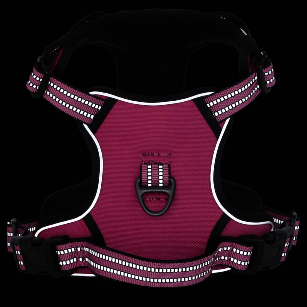 VidaXL dog harness with reflective stripes adjustable m pink