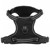 VidaXL dog harness with reflective stripes adjustable XL black