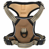 VidaXL dog harness with reflective stripes adjustable XL brown