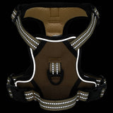VidaXL dog harness with reflective stripes adjustable XL brown