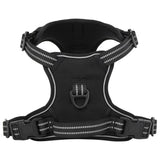 VidaXL dog harness with belt and collar adjustable m black