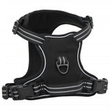 VidaXL dog harness with belt and collar adjustable m black