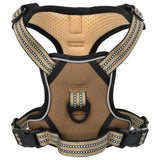 VidaXL dog harness with belt and collar adjustable L Brown