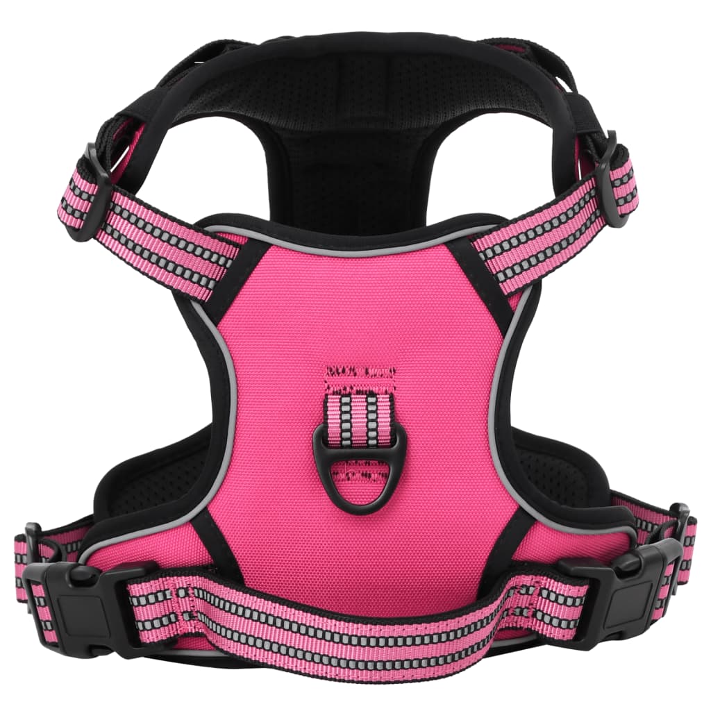 VidaXL Dog rig with belt and collar adjustable L Pink