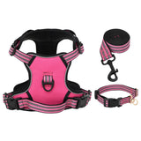 VidaXL Dog rig with belt and collar adjustable L Pink