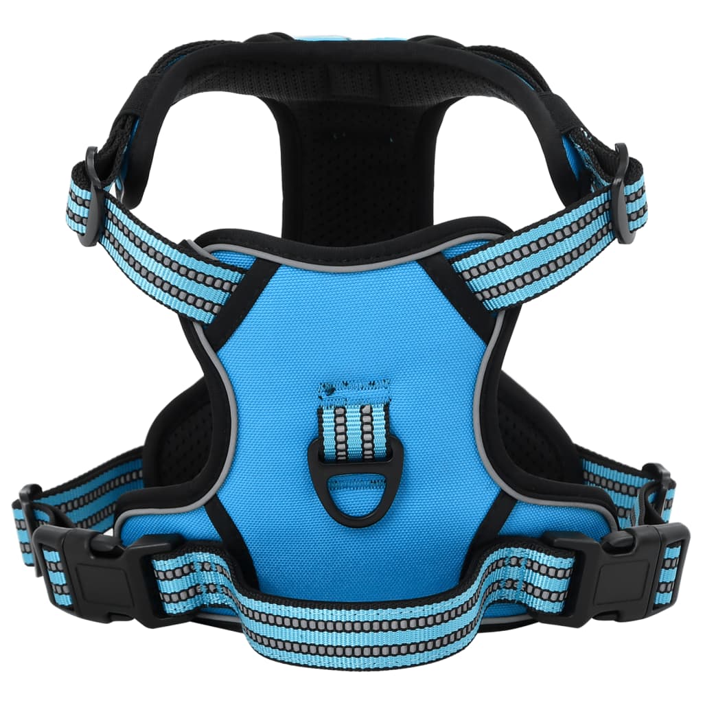 Vidaxl Dog Rig avec ceinture et collier réglable xl bleu