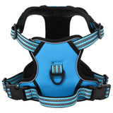 VidaXL Dog rig with belt and collar adjustable XL blue