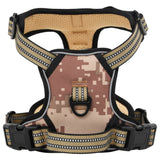 VidaXL dog harness belt and collar adjustable XL camouflage brown