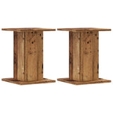 Vidaxl speakerstandaards 2 st 30x30x40 cm bewerkt hout oud houtkleurig