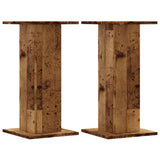 Vidaxl speakerstandaards 2 st 30x30x60 cm bewerkt hout oud houtkleurig
