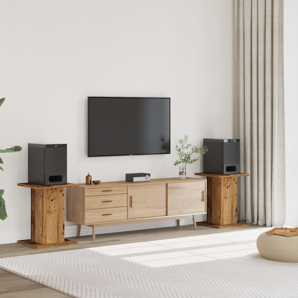 Suportes para alto-falantes Vidaxx 2 peças 30x30x60 cm madeira tratada, cor de madeira velha