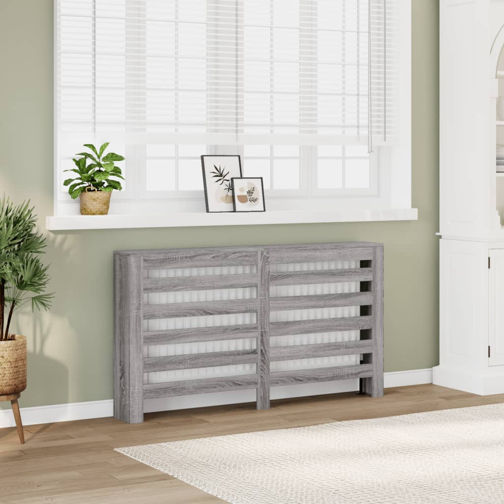 Vidaxl radiatorombouw 149x20x82 cm bewerkt hout grijs sonoma eiken