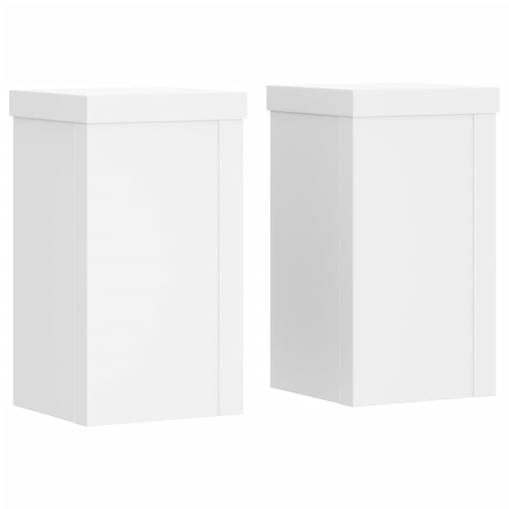 Vidaxl Planznormen 2 PCS 10x10x18 CM verschafft Holz wäiss
