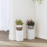 Vidaxl Planznormen 2 PCS 10x10x18 CM verschafft Holz wäiss