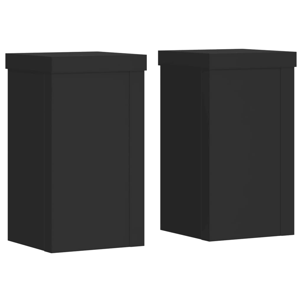 VidaXL Plant Standards 2 pcs 10x10x18 cm processed wood black