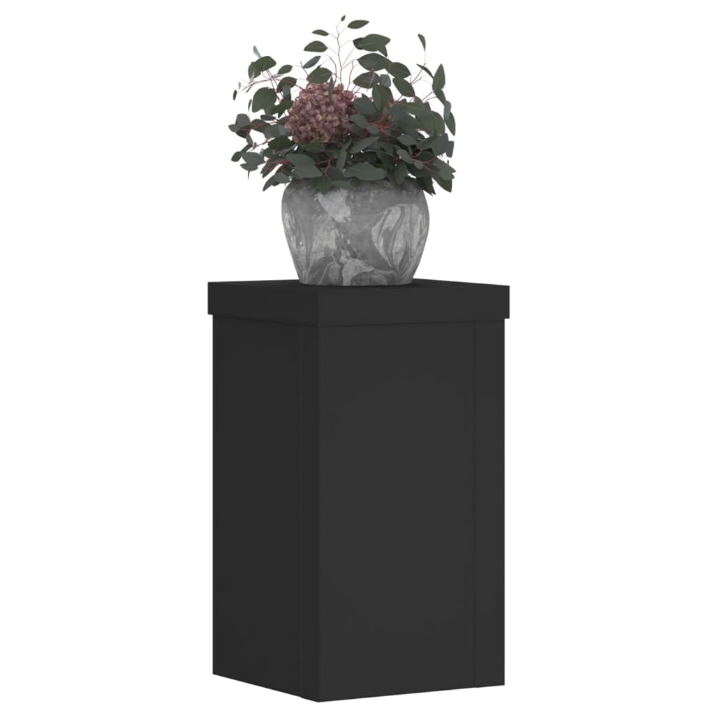 VidaXL Plant Standards 2 pcs 10x10x18 cm processed wood black