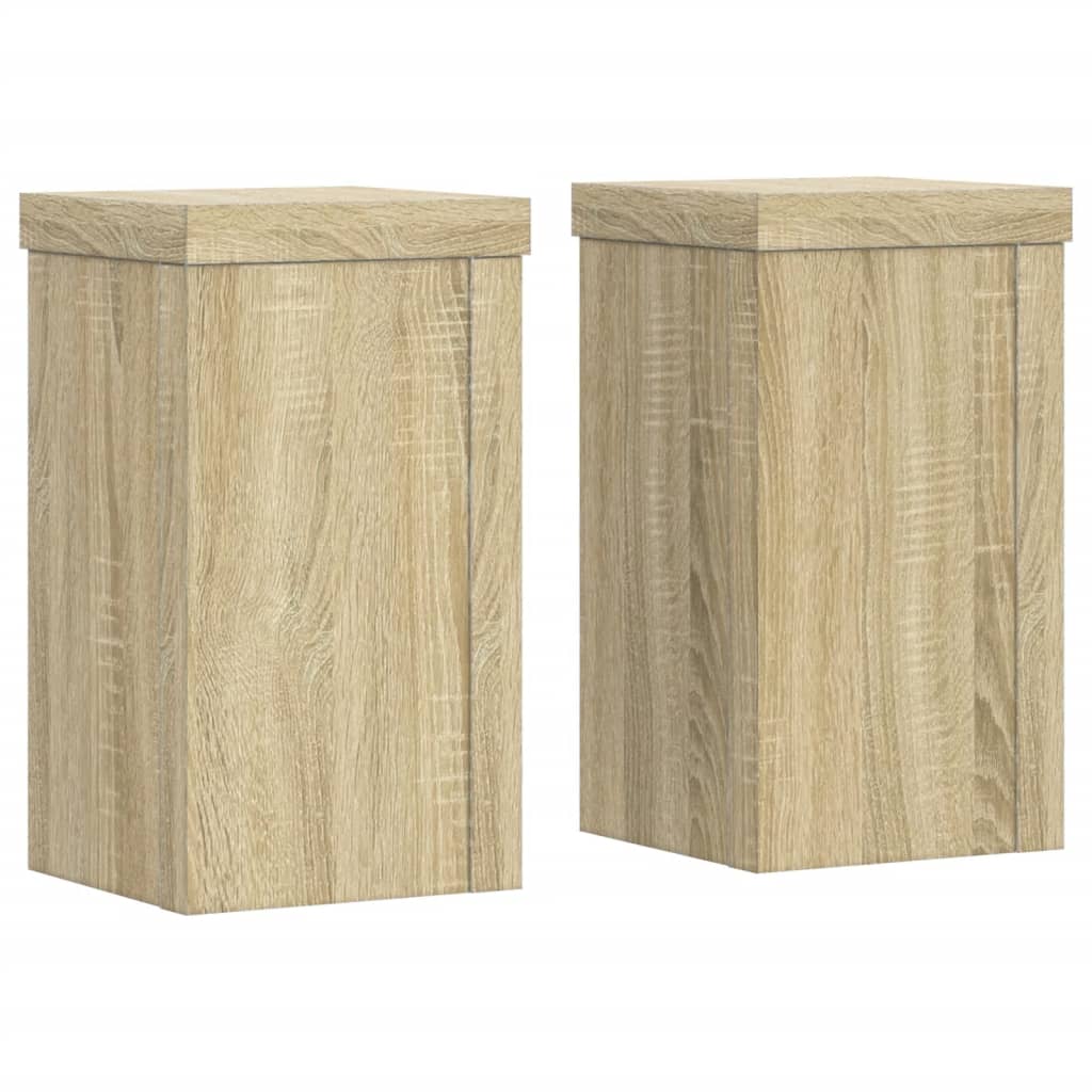 Vidaxl Planznormen 2 PCS 10x10x18 cm veraarbechte Holz Sonoma Oaka