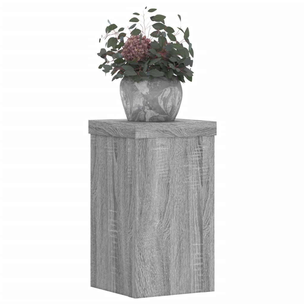 Vidaxl Plant Standards 2 PCS 10x10x18 cm Forarbejdet trægrå sonoma